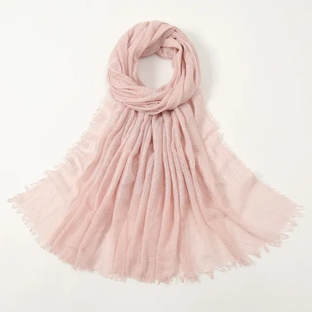 Women's autumn/winter cotton scarf, single colour and in size 90x180 cm