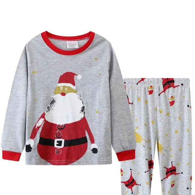 Christmas pajama set with long sleeve for girls for winter