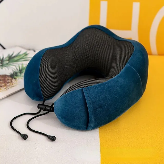 Anatomical neck cushion made of memory foam - soft travel pillow for sleeping in the plane and caring for the cervical spine