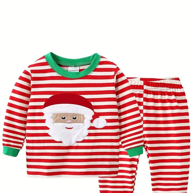 Christmas pajama set with long sleeve for girls for winter