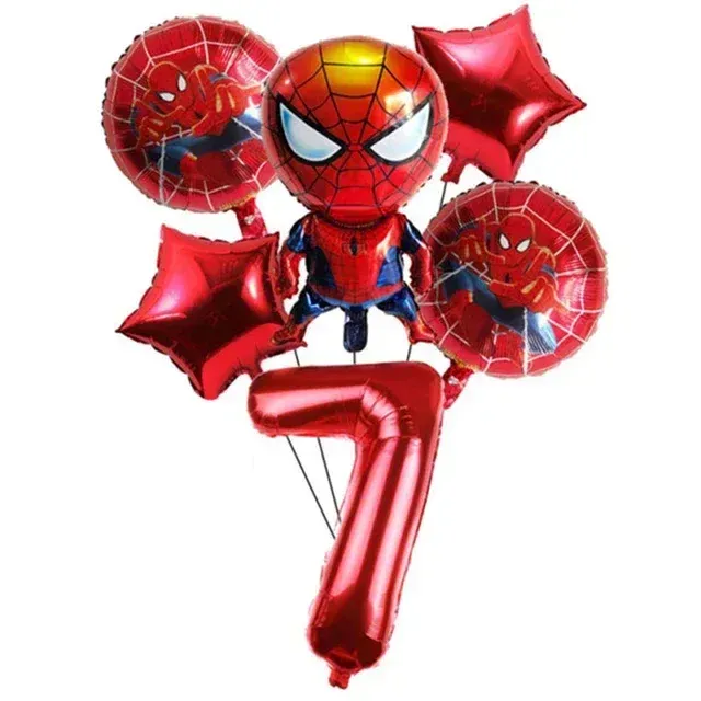 Set di accessori e palloncini per il compleanno con motivi del popolare eroe Spider-man