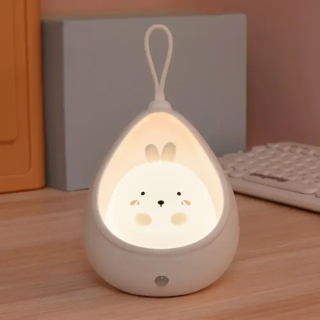 Children's LED night light with animal-shaped motion sensor - USB charging