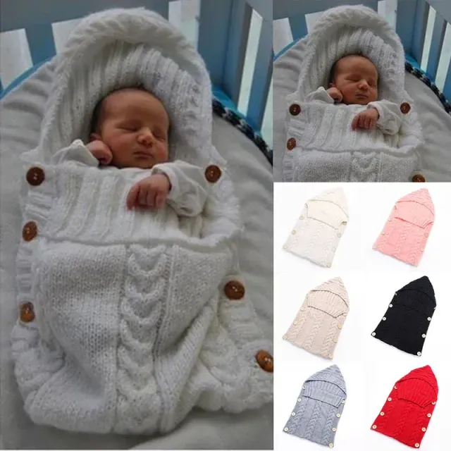 Couverture d'hiver tricotée pour poussette pour un sommeil agréable du bébé