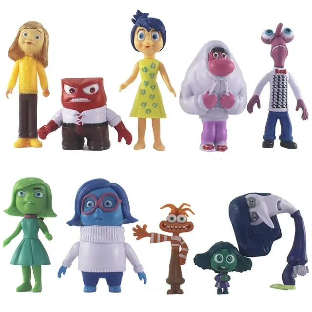 Ensemble de figurines Inside Out 2 avec les personnages Joy, Sadness et d'autres pour enfants