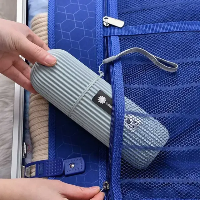 Portable toothpaste case and toothbrush