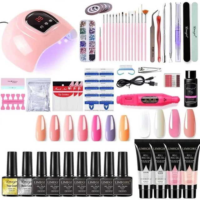 Kit de modelage des ongles avec lampe UV/LED