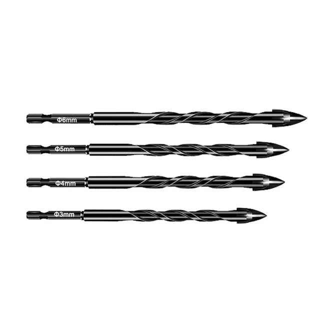 Set de burghie 4 bucăți 3-6 mm H1157