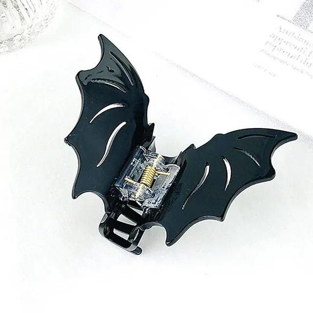 Women's Gothic Single Color Hair Clip in Bat Shape