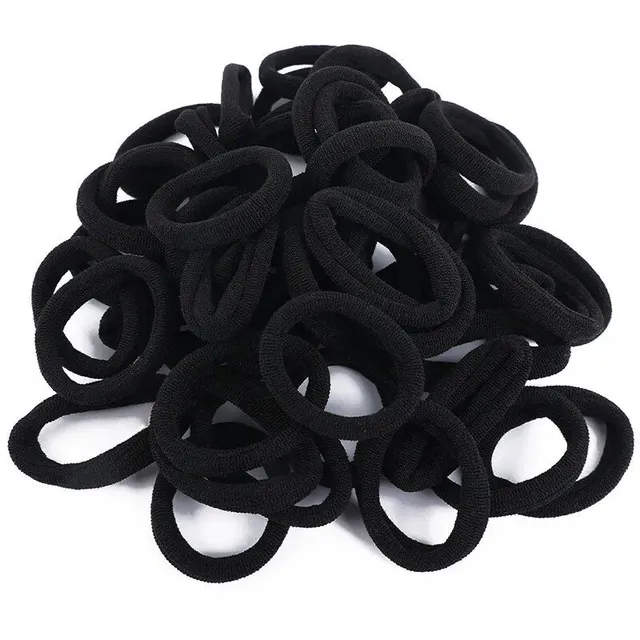 Elastic hair rubber bands - set 50/100 pcs decorative accessories for hair as a Christmas gift for girls and children