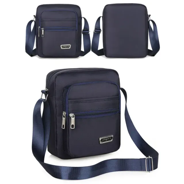 Men's shoulder bag for business and leisure with large capacity, portable multifunctional bag, waterproof summer bag over shoulder