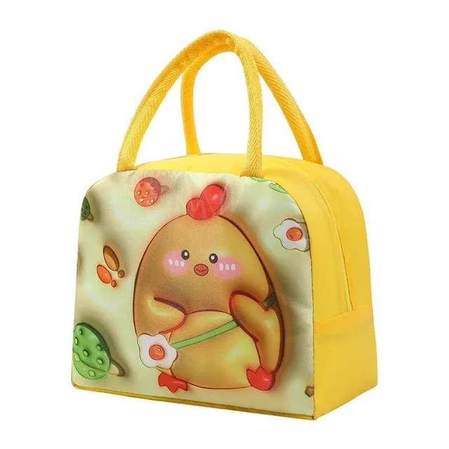 3D Children's Cartoon Thermoisolation Lunch Bag