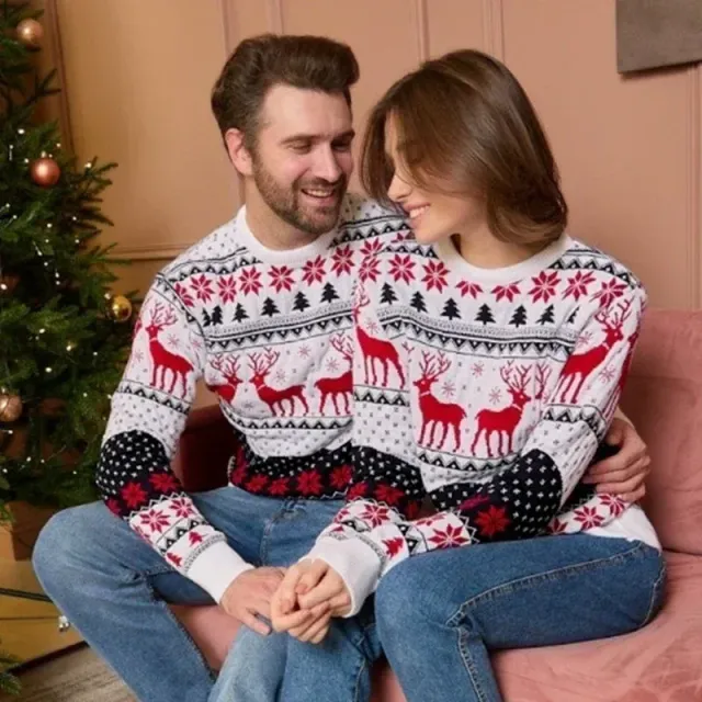 Christmas sweater for couples - loose and comfortable for women and men