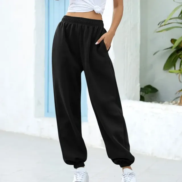 Women's baggy sweatpants with high waist