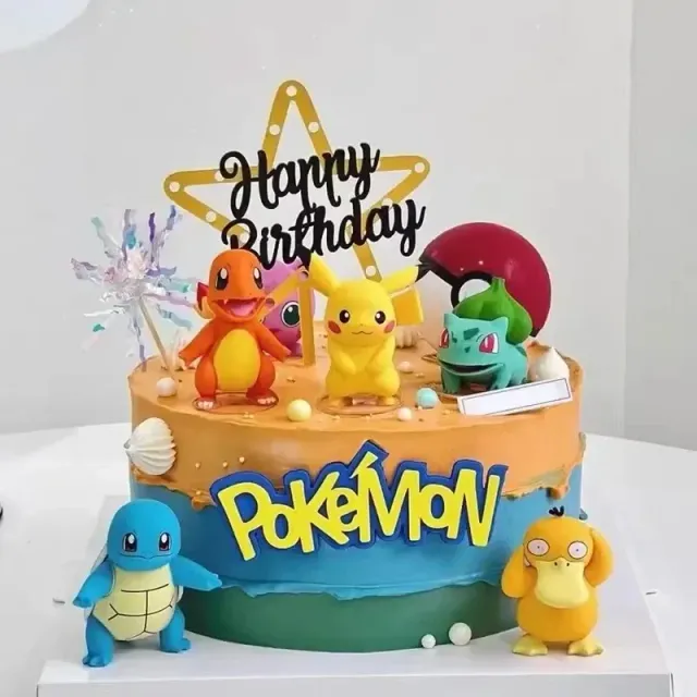 Cute Kids Pokemon Party Set with Punches and Decorations for Cake