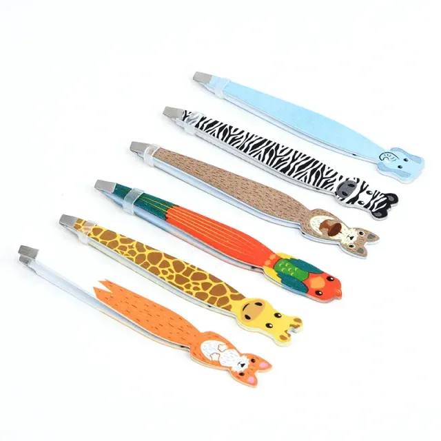 Design tweezers not only on eyebrows with the motif of cute animals - more variants