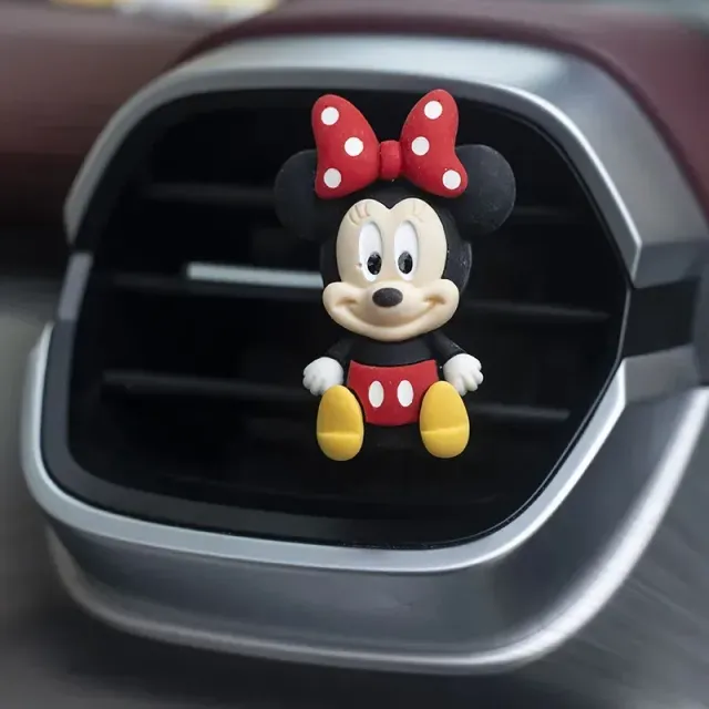 Cute car air freshener made of popular characters from Mickey and Minnie fairy tales