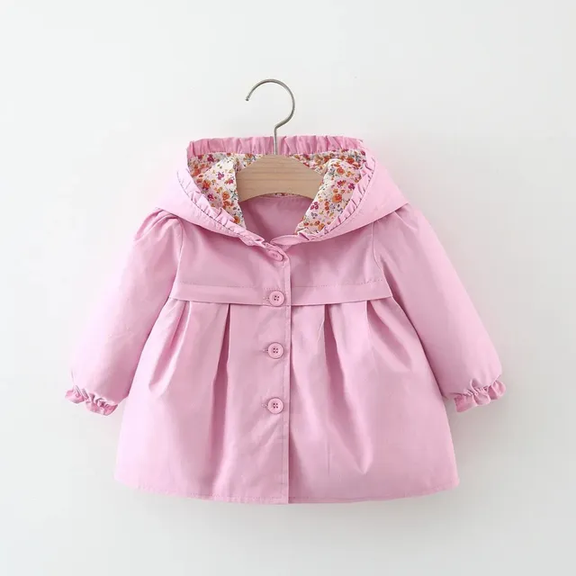 Children's autumn cotton fan with hood for girls