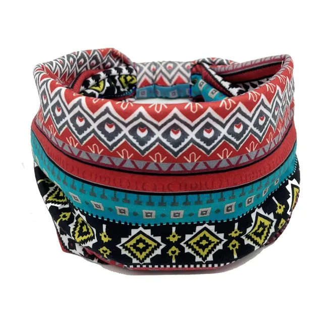 Women's wide cotton elastic headband - boho hat