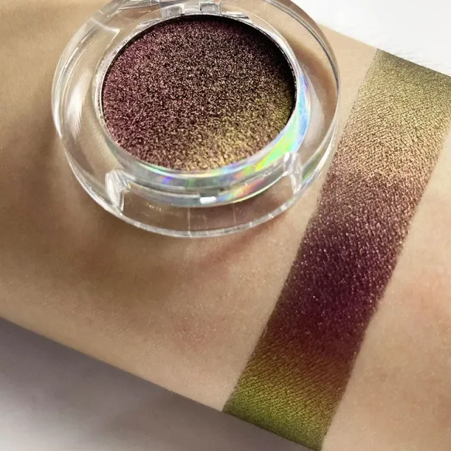 Luxurious metallic eye shadows - changing color when changing angle of light, several color variants