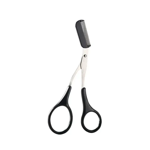 Safe Scissors for cutting eyebrows made of stainless steel with comb