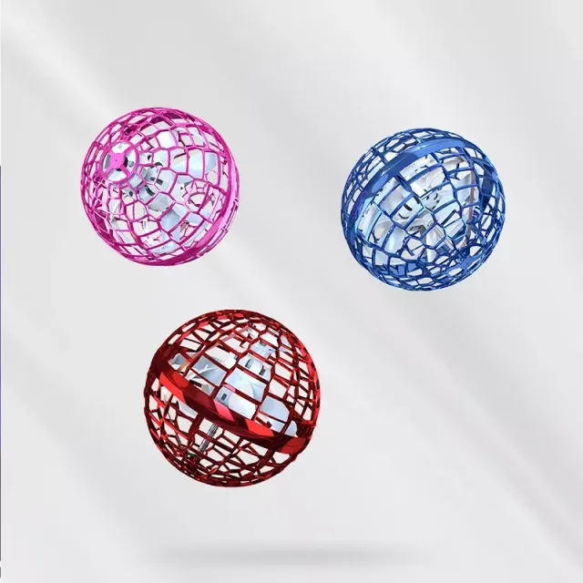 Interactive flying LED ball