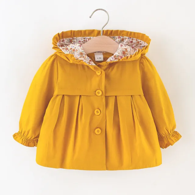 Children's autumn cotton fan with hood for girls