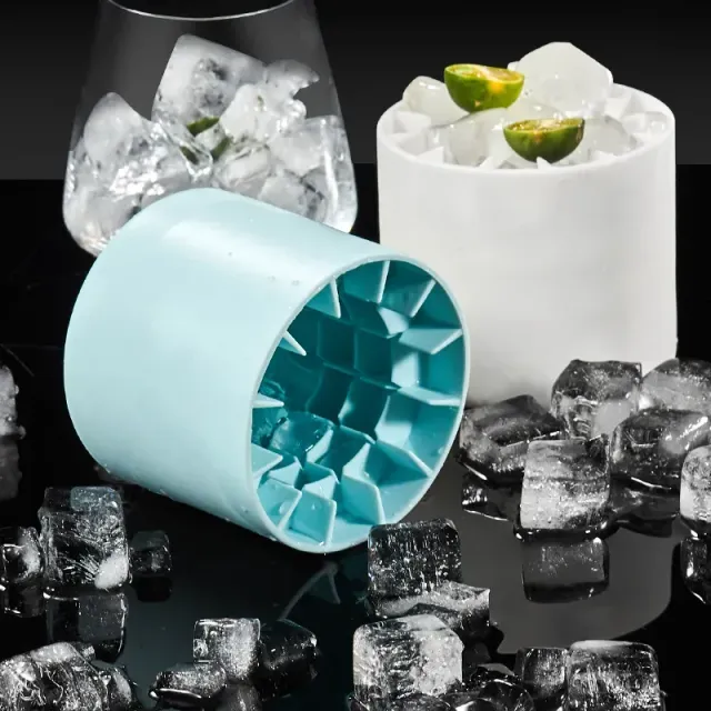 Silikonový výrobník ledových kostek ve tvaru válce s rychlým zmrazením