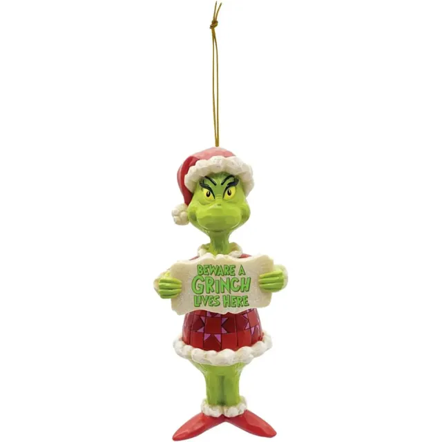 Christmas decoration of the green Grinch to hang on the Christmas tree - different variants