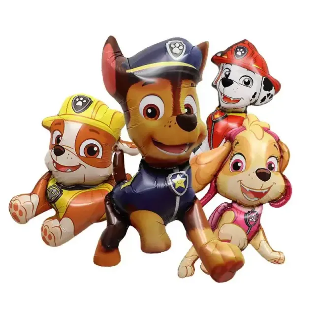 Baloane de aniversare din aluminiu cu personaje din desenele animate Tlapková patrola - Paw Patrol