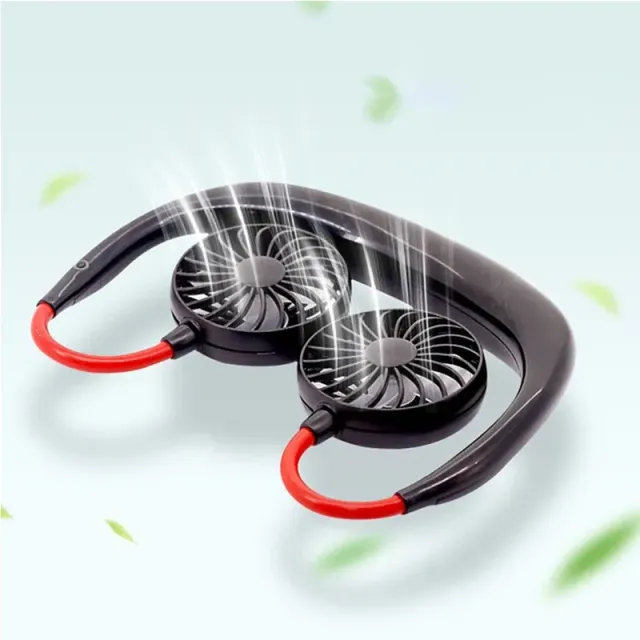 Portable neck fan with 360° rotation