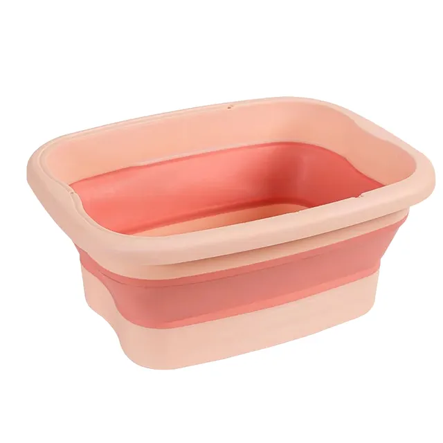 Folding massage bath for feet