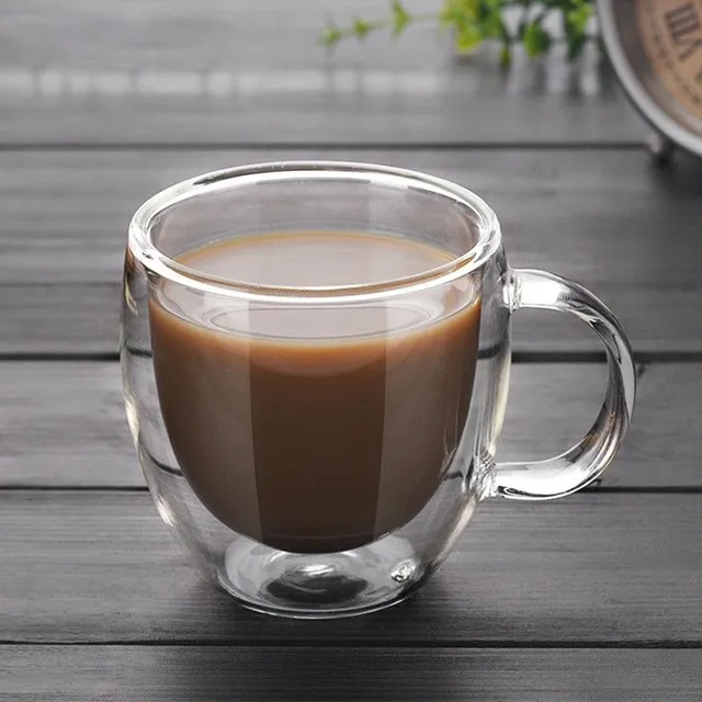 Cană de sticlă pentru cafea 150 ml