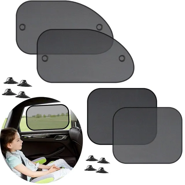 Sun visors on side windows 4 pcs