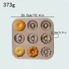 9-cavity Three-flower Baking Pan Mold Gold