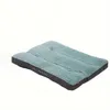 Cut Strips Sleeping Dog Mat Green