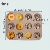 12-cavity Three-flower Baking Pan Mold, Gold