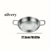 1pc-Silver Stainless Steel Pot