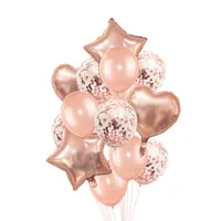 Rose Gold set of inflatable balloons
