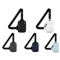 Pánská ramenní a prsní taška z nylonu, vodotěsná, pro outdoorové sporty, běh, cyklistiku, s velkou kapacitou a kapsou na telefon