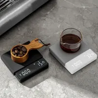 Cantar de precizie mini pentru cafea cu cronometru și încărcare USB pentru dozare și preparare ușoară și precisă a cafelei