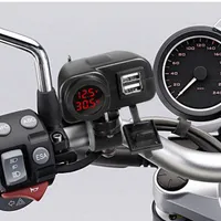 Digital USB charger for motorcycle