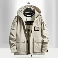 Veste imperméable pour homme avec capuche pour le printemps et l'automne