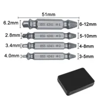 4/5/6 PCS Poškozený šroubový vytahovač Sada vrtáků odizolovaných zlomených šroubů Vytahovač šroubů Snadno vyjměte demoliční nástroje