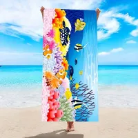 Beach Towel with printing Clown, Resistant Anti fading, Made of Microfiber, Suitable for Gym, Travel Outdoor, Adventure On Beach, Necessity On Beach