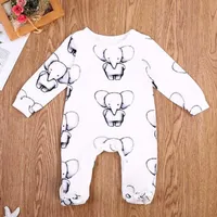 Infant jumpsuit with elephant print