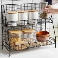 Metal organizer for kitchen