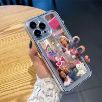 Dizajnové priehľadné ochranné puzdro pre mobilný telefón iPhone s cool motívom Barbie