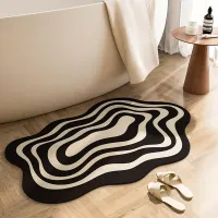 Tapis de bain imperméable avec haute absorption et traitement antidérapant pour toilettes/portes