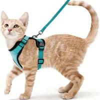 Safety harness and guide for cats - Soft and adjustable, Ideal for walking and exploring