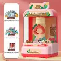 Baby doll-catching machine, mini-panette for small household, gashapon coin trap machine, dual battery charging USB cable